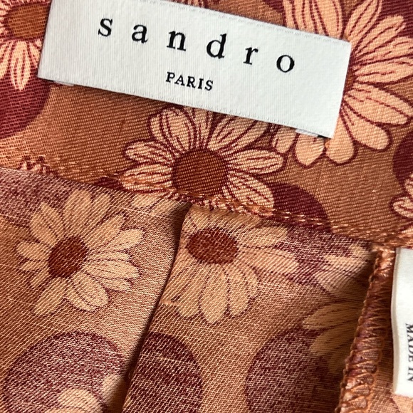 Sandro Daisy and Polka dot skort in Brown/Orange - Picture 8 of 9